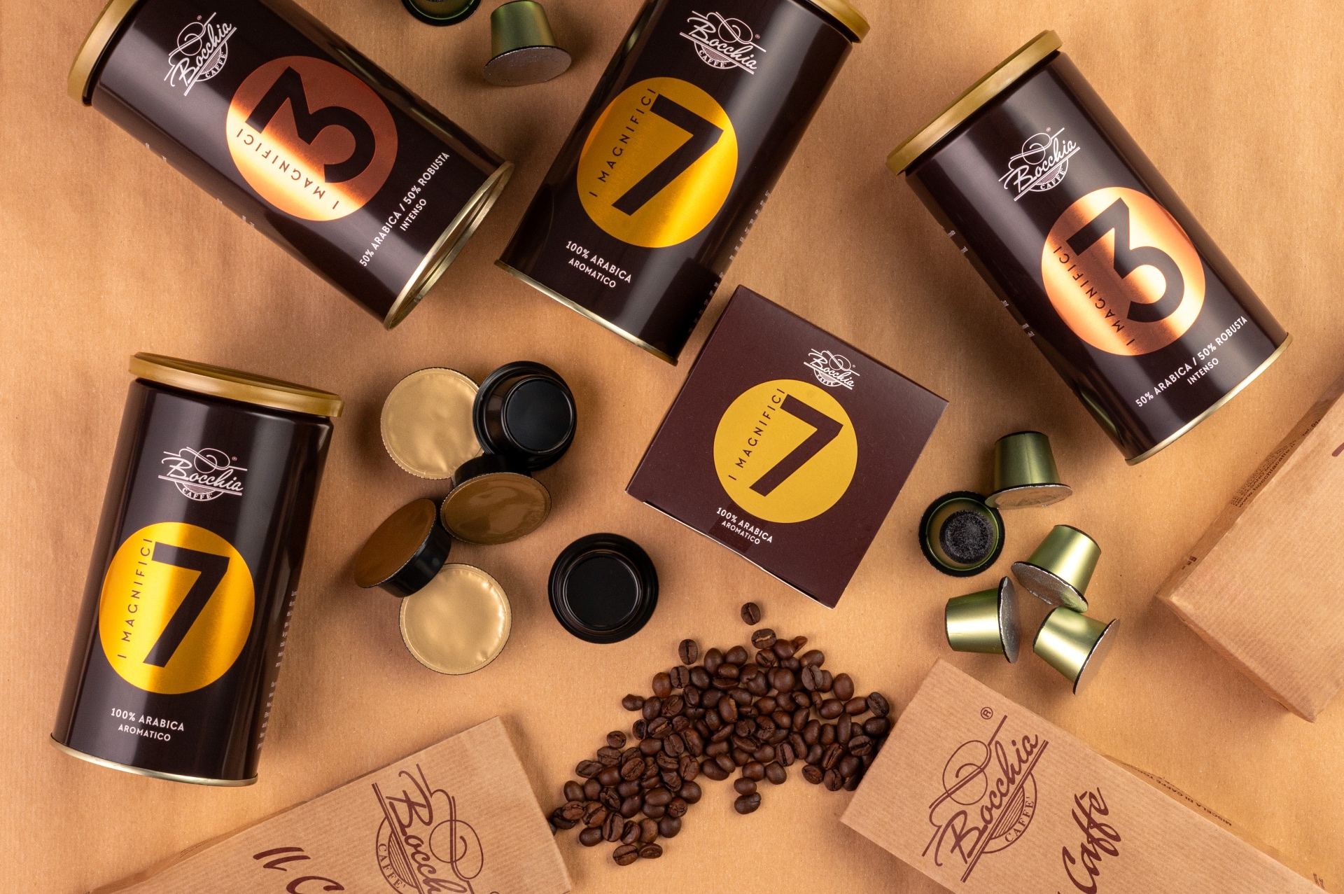 Bocchia Caffè – Flatlay Packaging