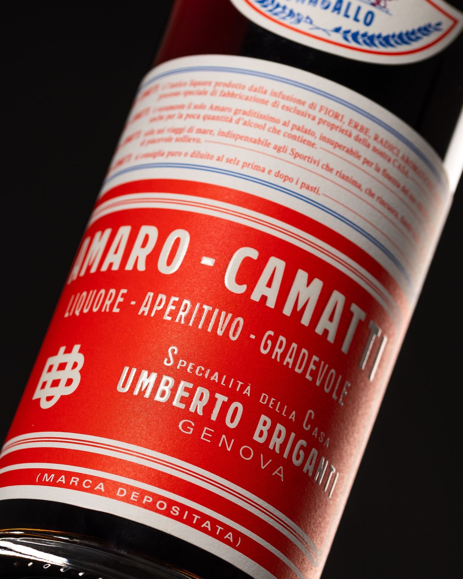 Amaro Camatti – Dettaglio Etichetta