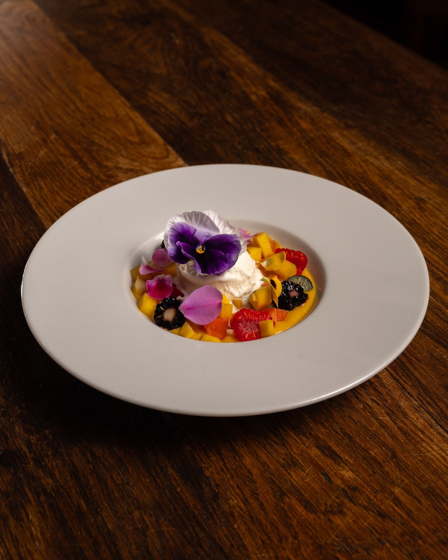 Dessert con Fiori Eduli