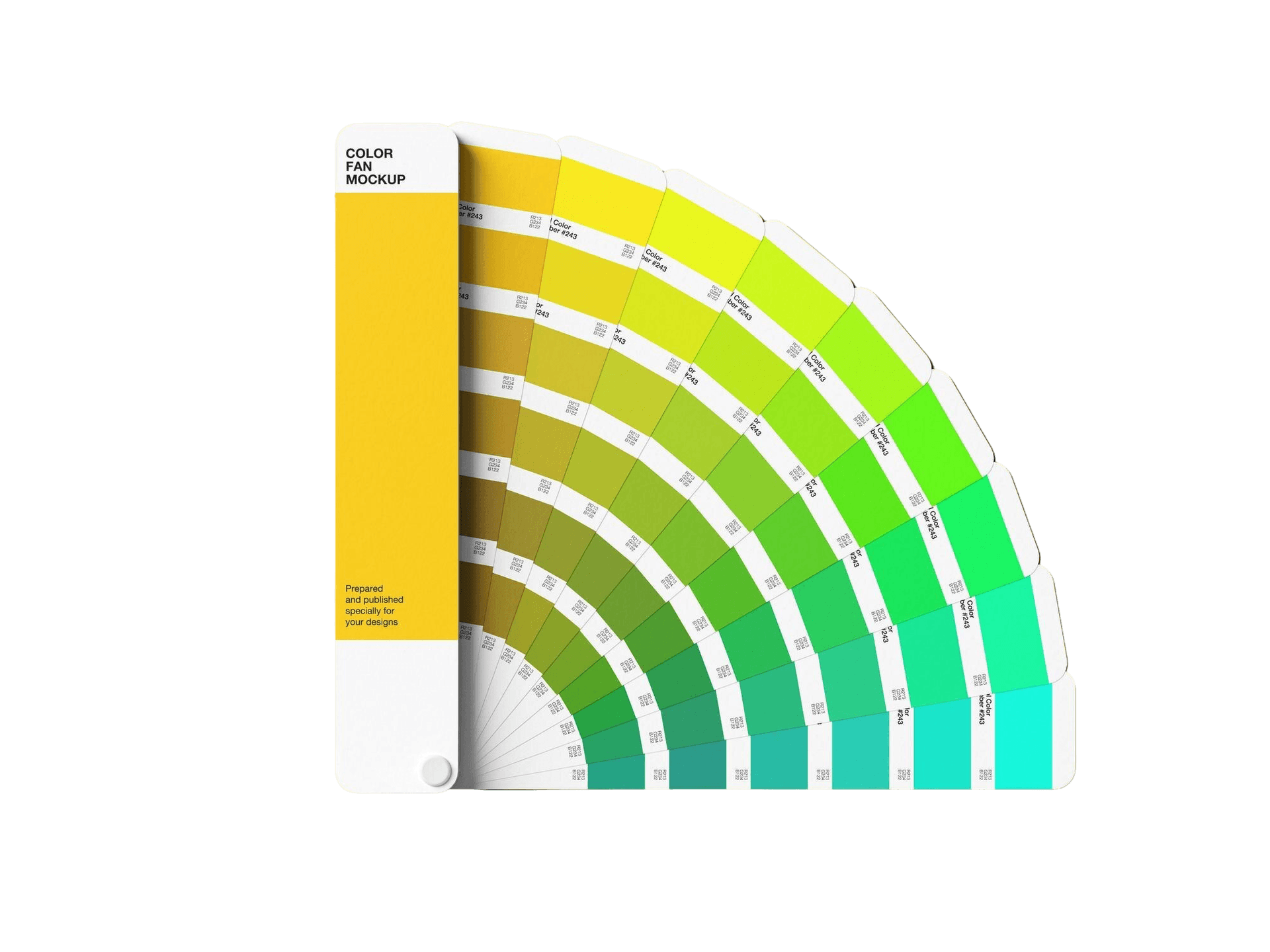 Pantone color fan swatch